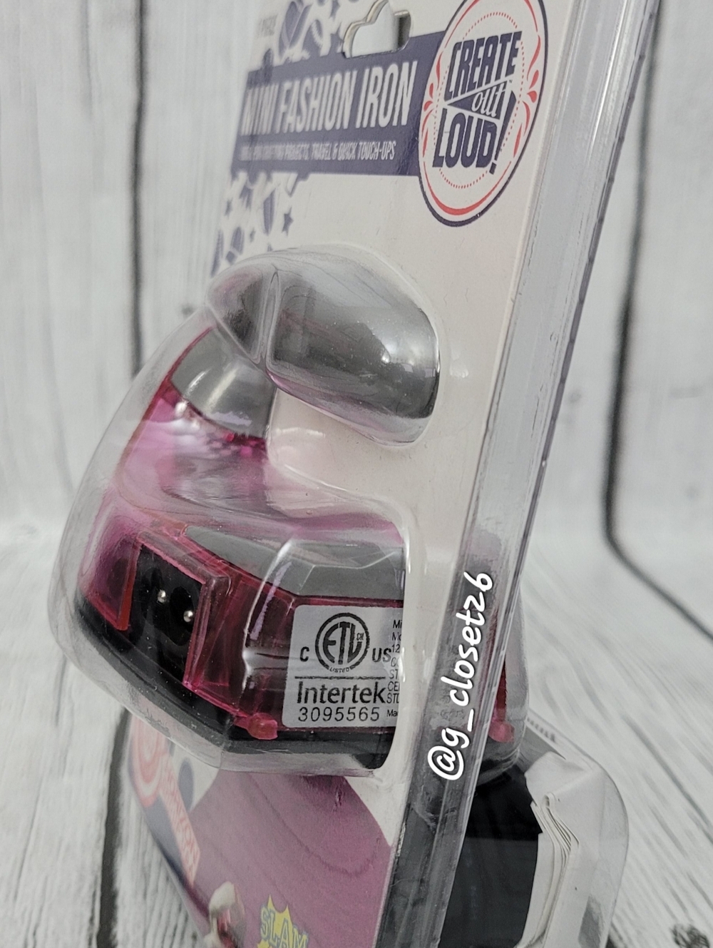 Create Out Loud Mini Fashion Iron - Pink/Grey - Picture 4 of 5